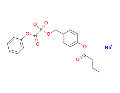 sodium 4-n-butanoyloxybenzyl phenoxycarbonylphosphonate